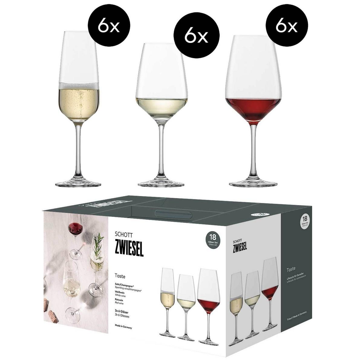 GLÄSER-SET Tulip transparent 18-tlg. - Transparent, Glas - Schott Zwiesel
