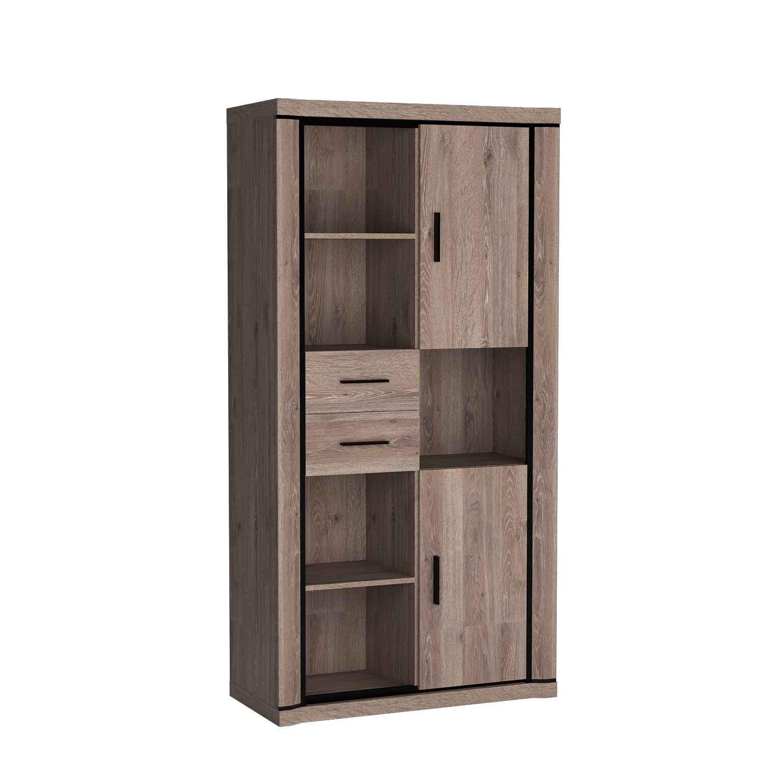 BÜCHERREGALE MALAGA 97 / 192 / 45 cm Braun - Braun, Holzwerkstoff (97/192/45cm) - MASSENO