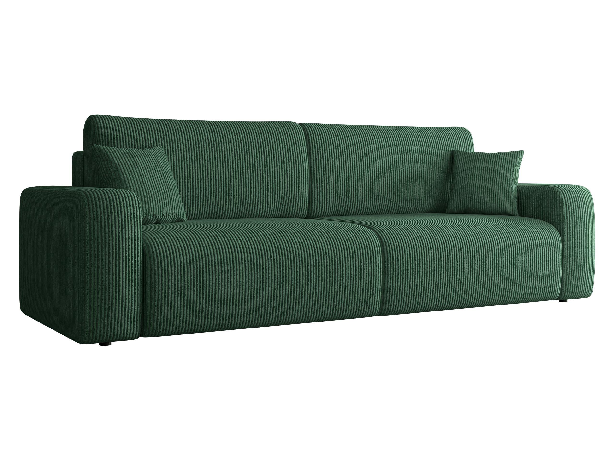SCHLAFSOFA Piano Cord - Schwarz/Grün, Holz/Kunststoff (245/82/92cm) - MIRJAN24