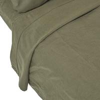 LEINEN-BETTLAKEN ohne Gummizug aus 60% Leinen & 40% Baumwolle - Olivgrün, Textil (240/275cm) - Homescapes