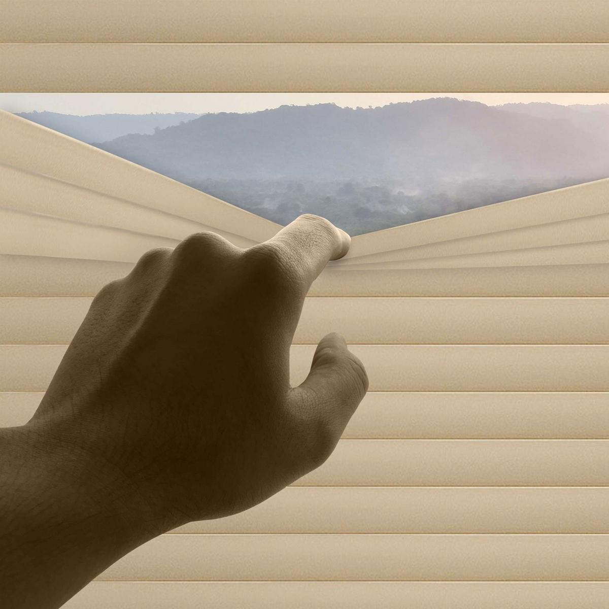 JALOUSIEN vinyl venetianische mit Taupe Zugschnur 75x160 - Braun, Kunststoff (75cm) - STORESDECO