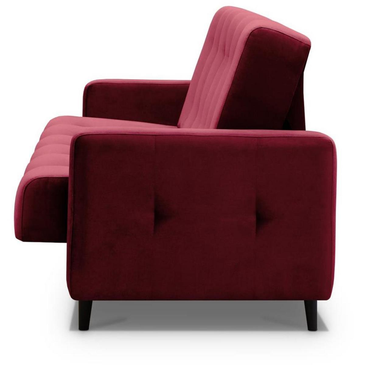3-SITZER Schlafsofa Nancy Bis bordeaux - Bordeaux, Holz/Textil (220/89/93cm) - Beautysofa