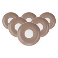 TEEUNTERTASSEN Liberty Pure Colors Cocoa Brown ø 13 cm 6er Set - Braun, Keramik (13cm) - Seltmann Weiden