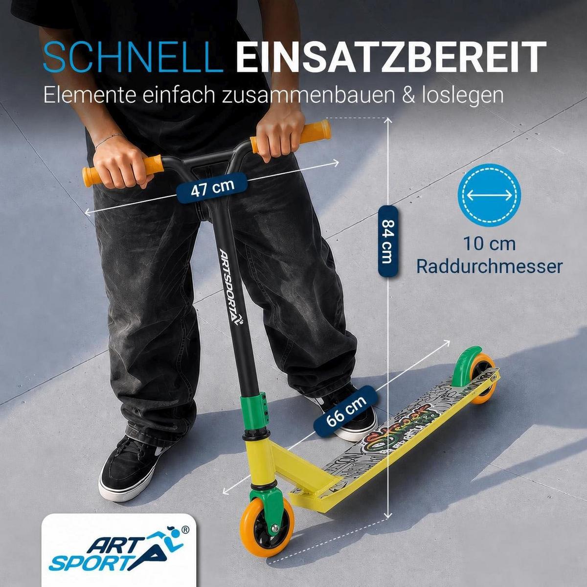 STUNTSCOOTER Street Life - Multicolor, Metall (66/47/84cm) - Artsport
