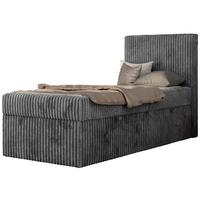 JUGENDBETT TILIO 90/200 - Grau - H3 - Rechts Seite - Grau, Textil (200/90cm) - MKS