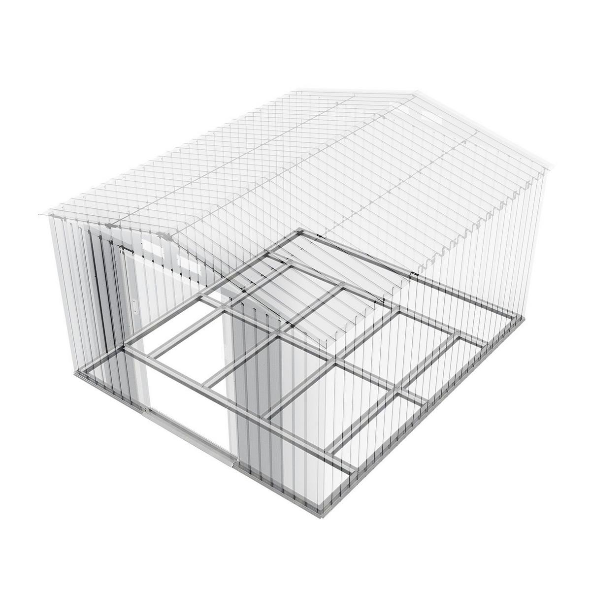 GERÄTESCHUPPEN XXL Anthrazit - Anthrazit, Metall (282/190/314cm) - Juskys