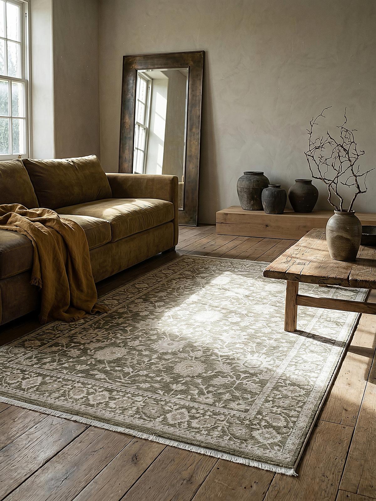 KURZFLORTEPPICH Orientalisch SCRIVIA Polypropylen Grün 200 x 290 cm - Grün, Textil (200/290cm) - KADIMA DESIGN