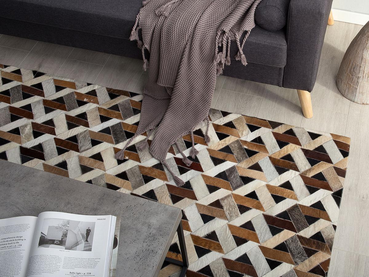 KURZFLOR-TEPPICH Tuglu 200/140 cm - Braun, Fell (140/200cm) - Beliani