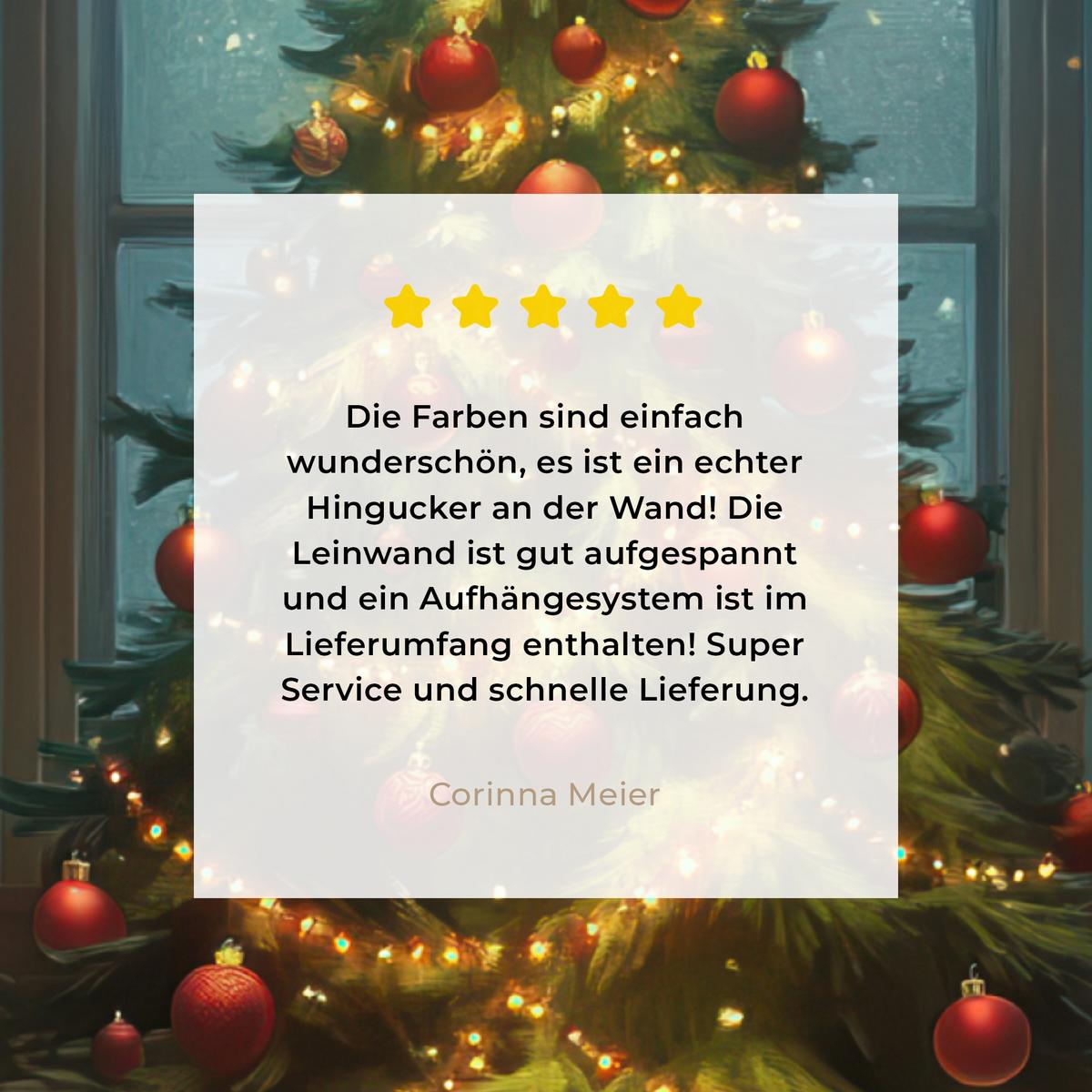 LEINWANDBILD Weihnachtsbaum - Geschenk - Winter Room Decor 30x40 cm - Grün, Textil (30/40cm) - MuchoWow