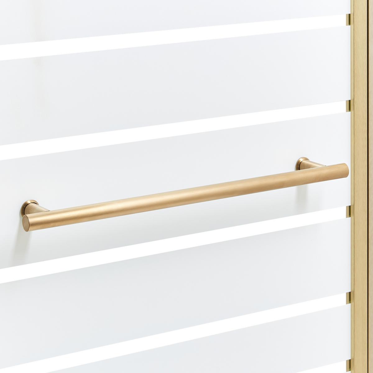 BADEWANNENAUFSATZ 140/100 cm Gold Tuapi - Transparent/Goldfarben, Glas (100/140cm) - Beliani