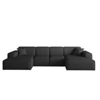 WOHNLANDSCHAFT Celes Premium Xs Scala - Schwarz, Holzwerkstoff/Textil (342/73/165cm) - Fun Möbel