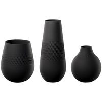 VASEN-SET Manufacture Collier schwarz 3-tlg. - Schwarz, Keramik (2cm) - Villeroy & Boch