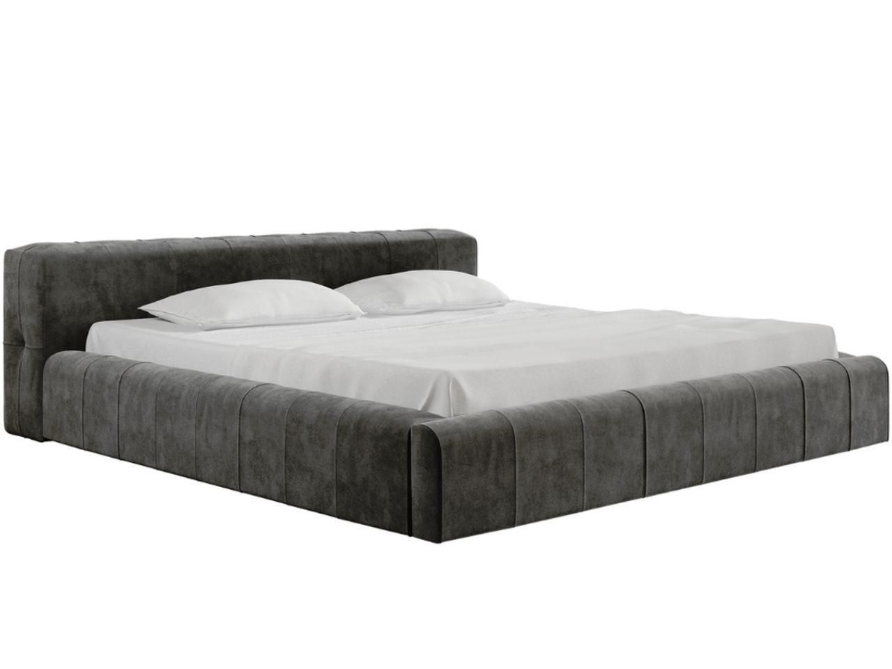 POLSTERBETT Lipari 140x200 Dunkelgrau - Dunkelgrau/Naturfarben, Holz/Textil (140/200cm) - Graingold