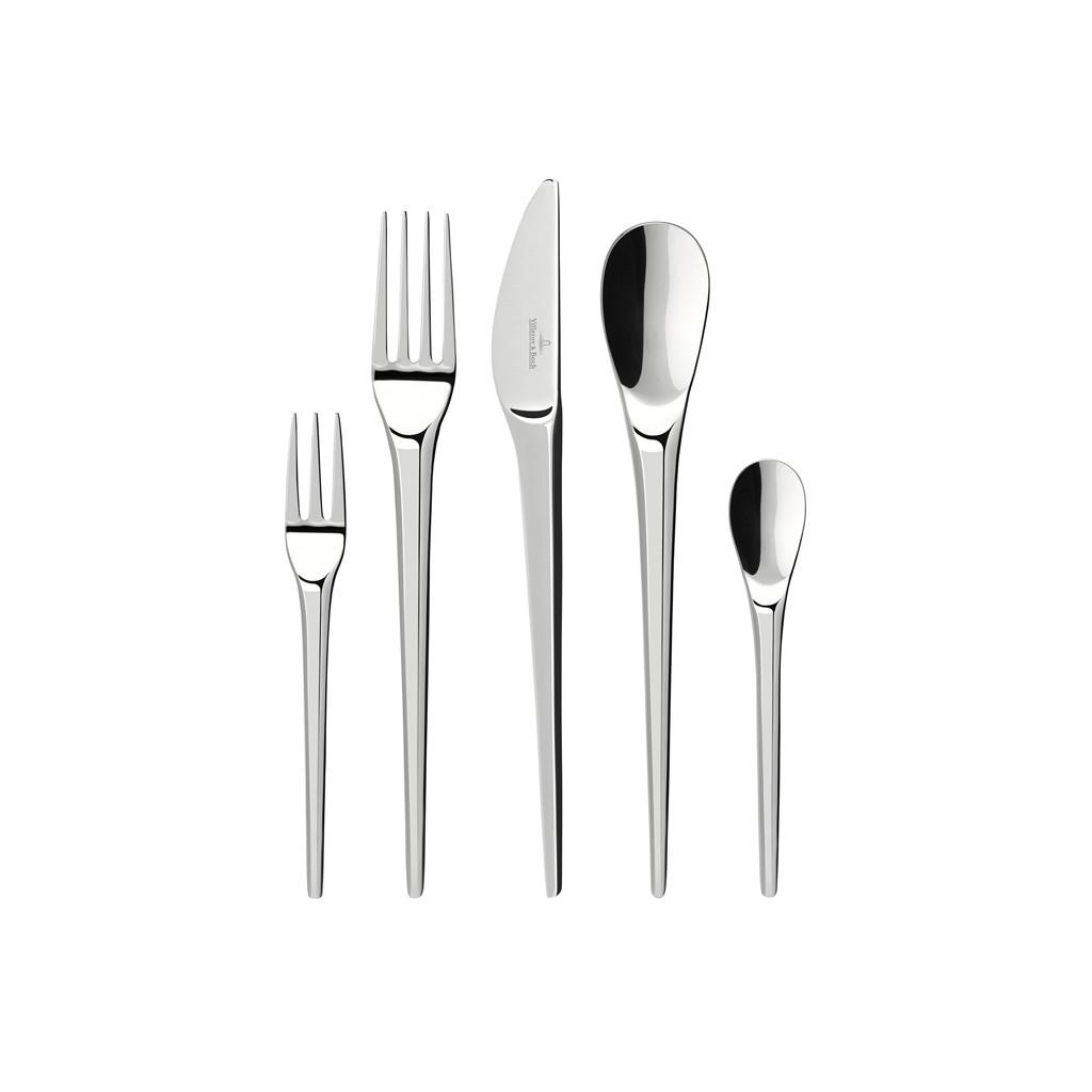 TAFELBESTECK NewMoon silber 180-tlg. - Silberfarben, Metall - Villeroy & Boch