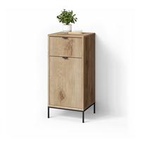 MIDISCHRANK ATERNO Viking Oak 40 x 87 cm mit Tür und Schublade - Eichefarben, Holzwerkstoff (40/87/35cm) - Livinity®