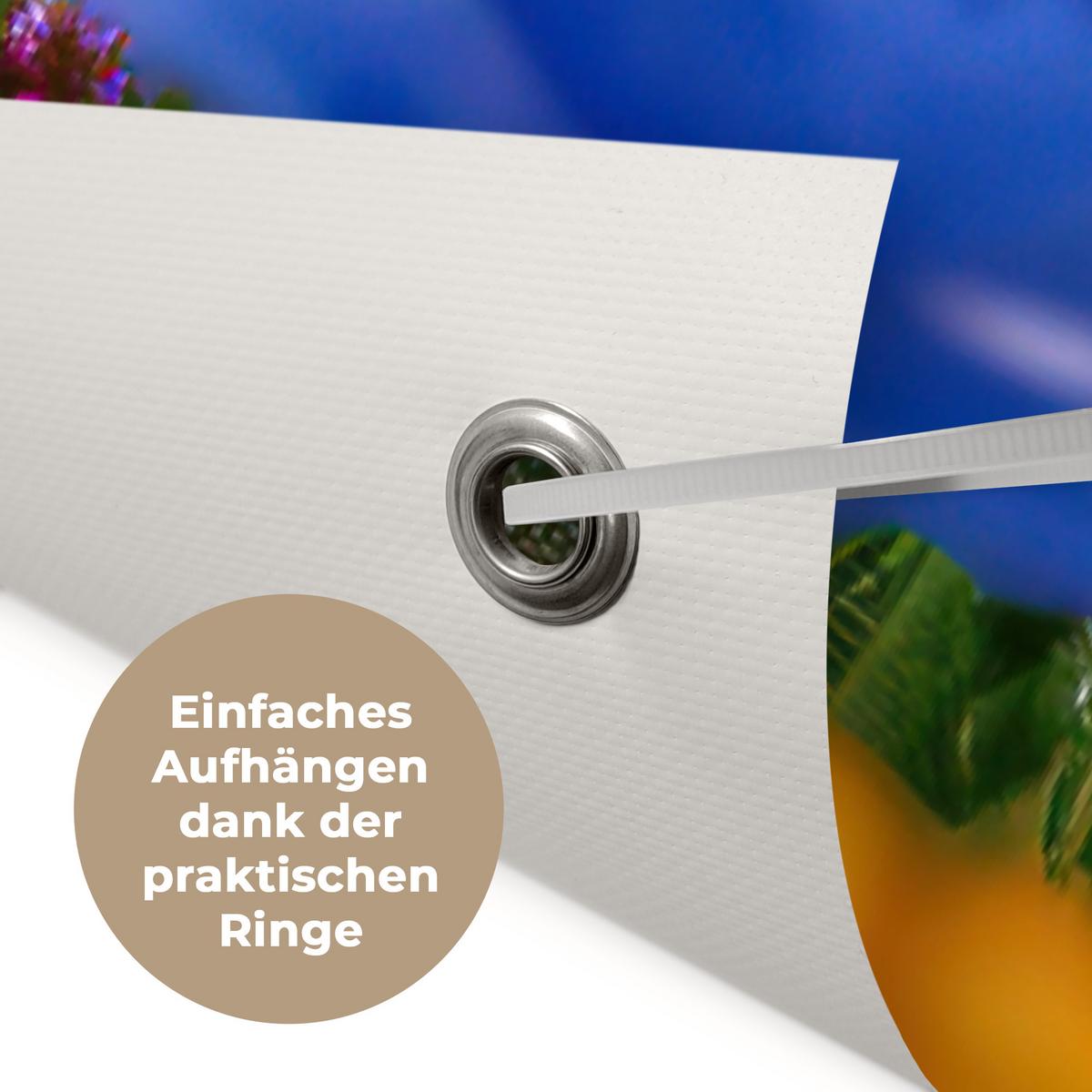 GARTENPOSTER Blumen - Mohnblumen - Farbenfroh - Natur Bild 120x180 cm - Dunkelorange, Kunststoff (120/180/0.2cm) - OnlyWow