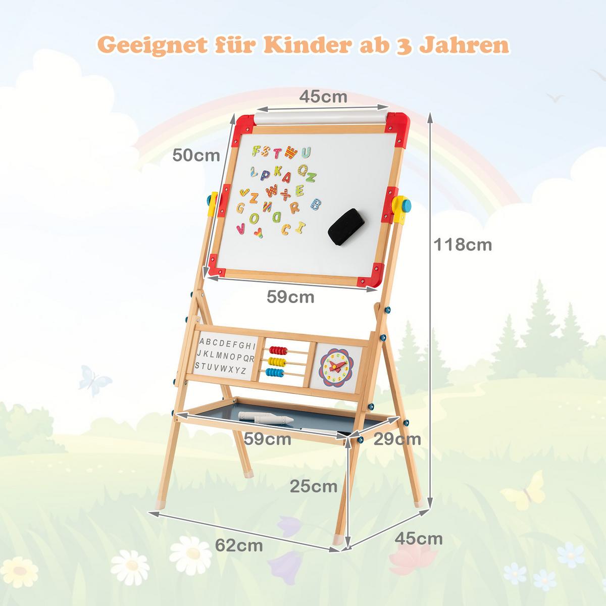 KINDERSTAFFELEI Mehrfarbig - Multicolor, Kunststoff (62/118/45cm) - COSTWAY