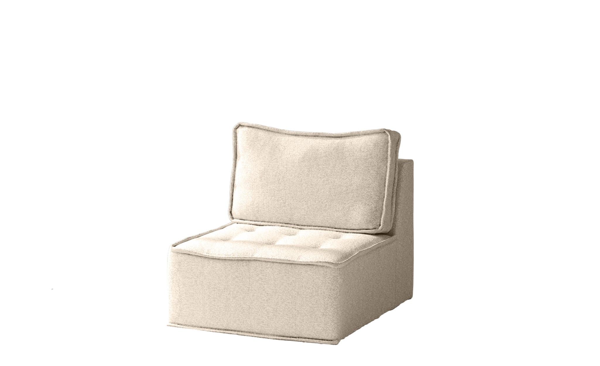 SESSEL Sande Xs In Raven - Creme, Holzwerkstoff/Textil (80/85/90cm) - Fun Möbel