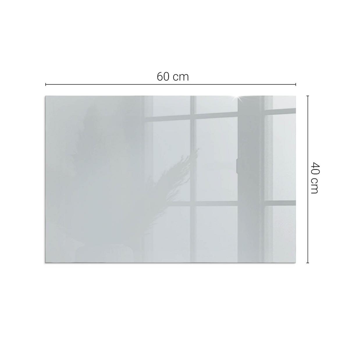 GLASPLATTE für Kamin 60x40 cm - Grau, Glas (60/40/0.4cm) - TULUP