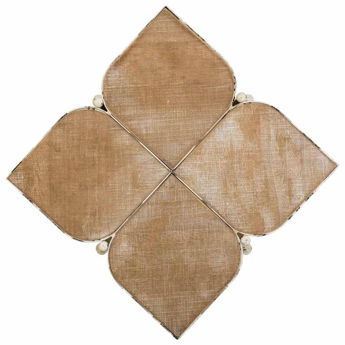BEISTELLTISCH aus Metall und Holz, weiß, 48x67cm - Weiß, Holz (48/48/66.5cm) - Wanderlust