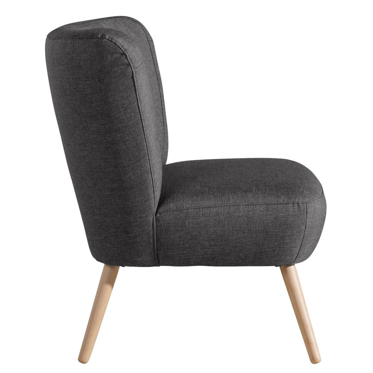 SESSEL Kassi Bezug Flachgewebe Buche natur / anthrazit - Anthrazit, Kunststoff (69/80/68cm) - 58aufmkessel