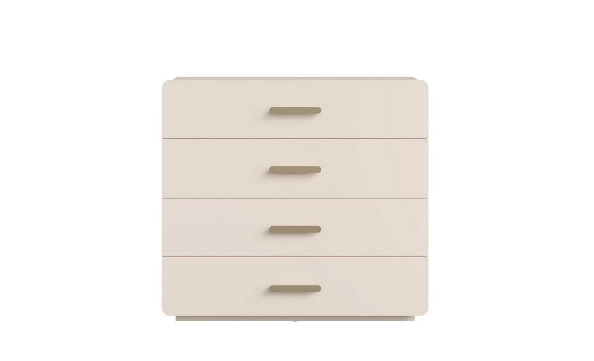 KOMMODE LOKIRN 100/92,5/41,5cm mit 4 Schubladen Türen Beige - Beige, Holzwerkstoff (100/92.5/41.5cm) - MASSENO