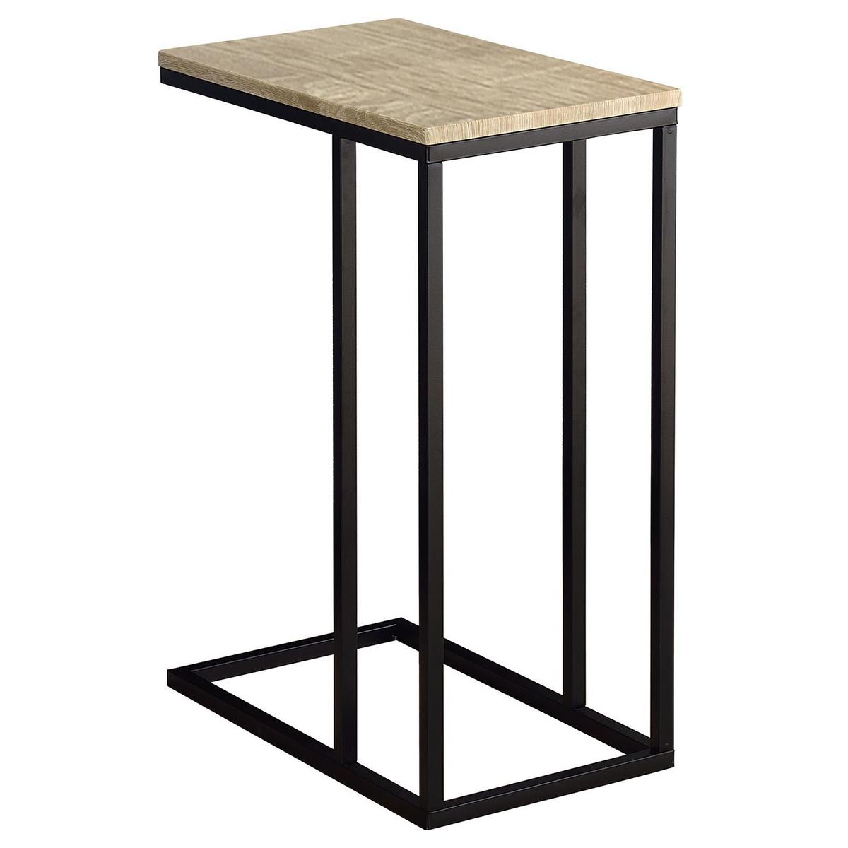 BEISTELLTISCH DEBORA schwarz/Sonoma Eiche - Schwarz/Sonoma Eiche, Holzwerkstoff (26/46/61cm) - IDIMEX