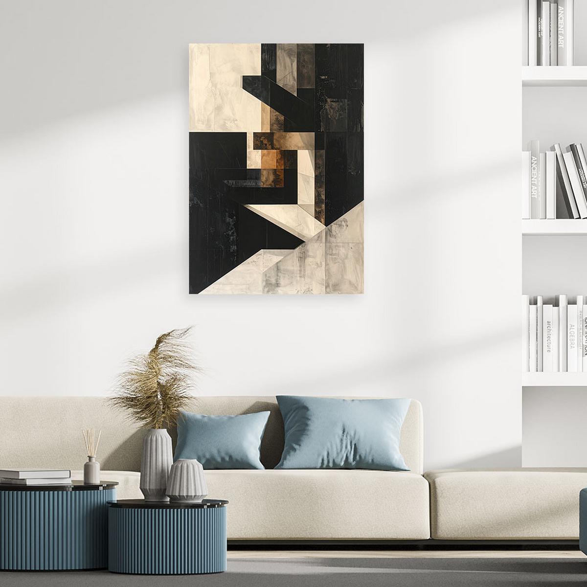 LEINWANDBILD Abstraktion 70x100cm - Beige, Textil (70/100cm) - Feeby