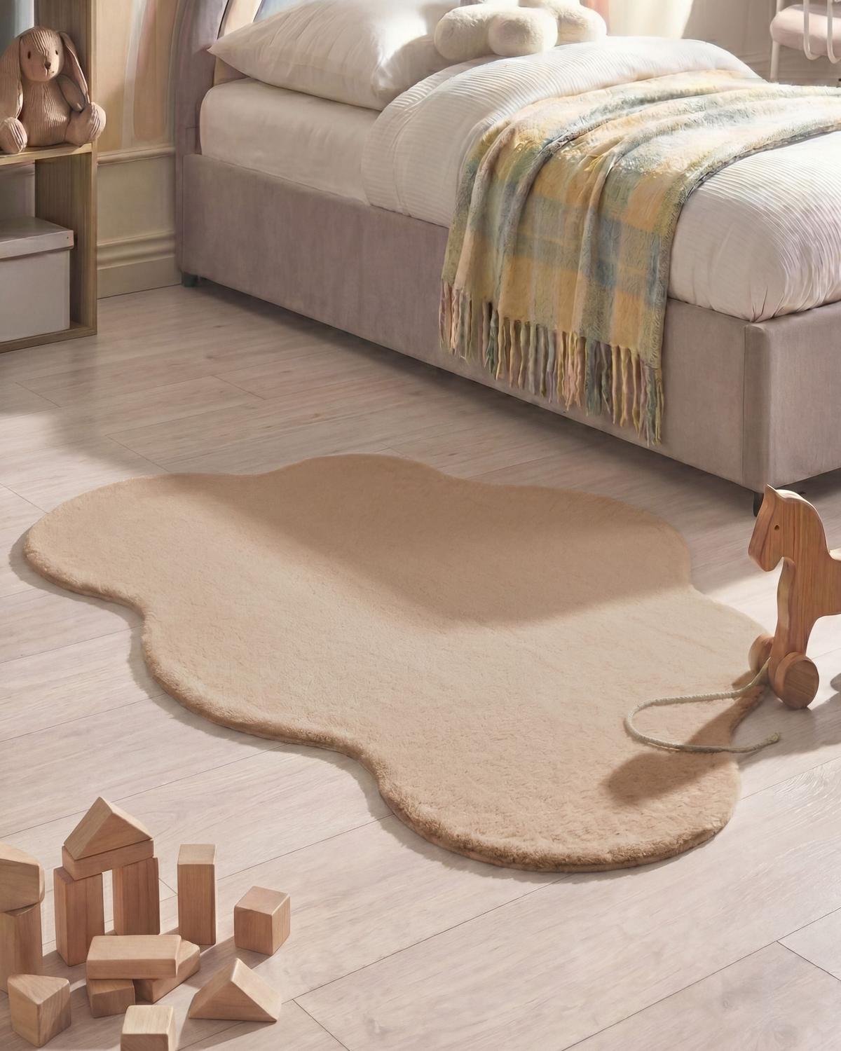 TEPPICH Beige 80/120 cm Parson - Beige, Kunststoff (120/80cm) - Beliani