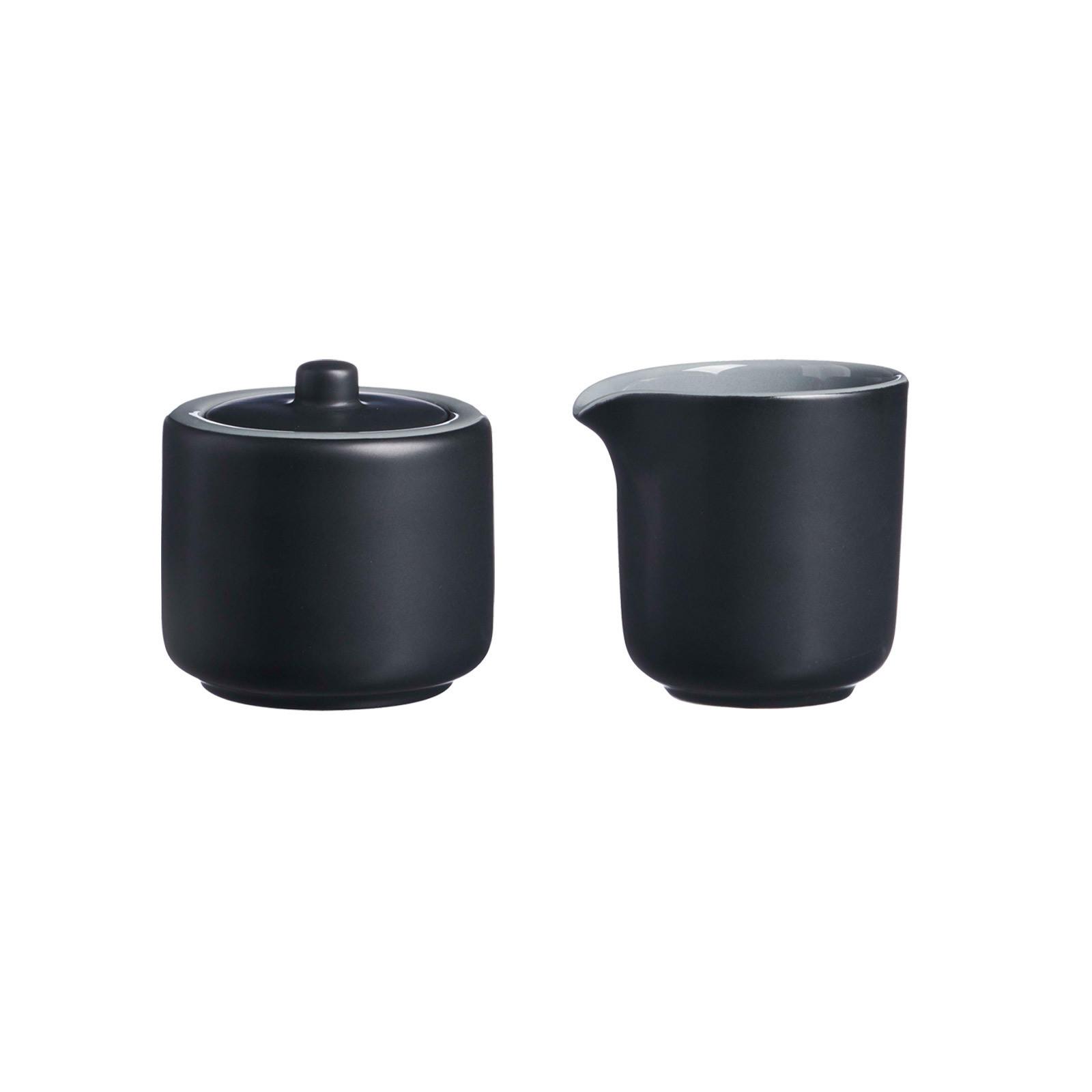 MILCH- UND ZUCKERSET Jasper schwarz 2er Set - Schwarz, Keramik (1/2cm) - Ritzenhoff Breker