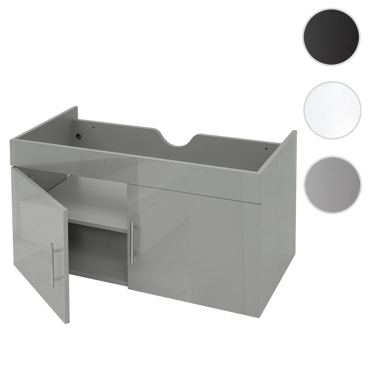 WASCHBECKENUNTERSCHRANK Grau - Grau, Holz (90/48/46cm) - MCW