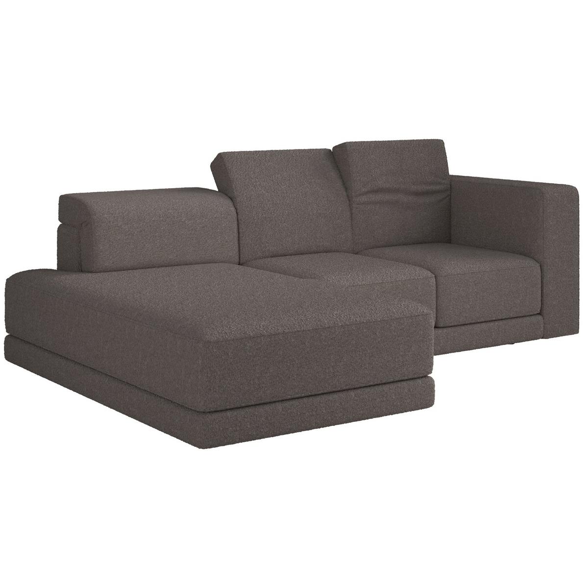 ECKSOFA Novals L-Form, 4-Sitzer, links 278 cm - Schwarz/Braun, Holz/Kunststoff (278/168cm) - Selsey