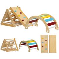 KLETTERGERÜST Kiefernholz Mehrschichtenplatte Mehrfarbig - Multicolor, Holz (62.5/57/168cm) - AIYAPLAY