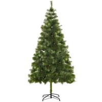 KÜNSTLICHER Weihnachtsbaum 2,1 m Christbaum Tannenbaum 505 Äste PET Grün - Grün, Kunststoff (210cm) - HOMCOM