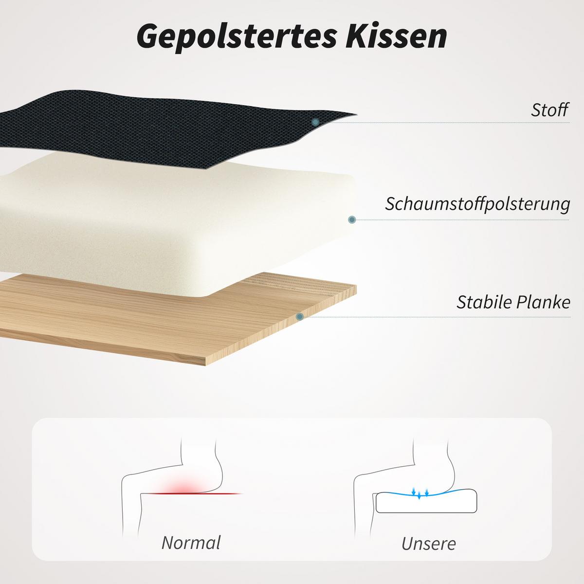 BÜROSTUHL höhenverstellbar aus Mesh Schwarz - Schwarz/Weiß, Kunststoff/Textil (57.5/101/60cm) - HOMCOM