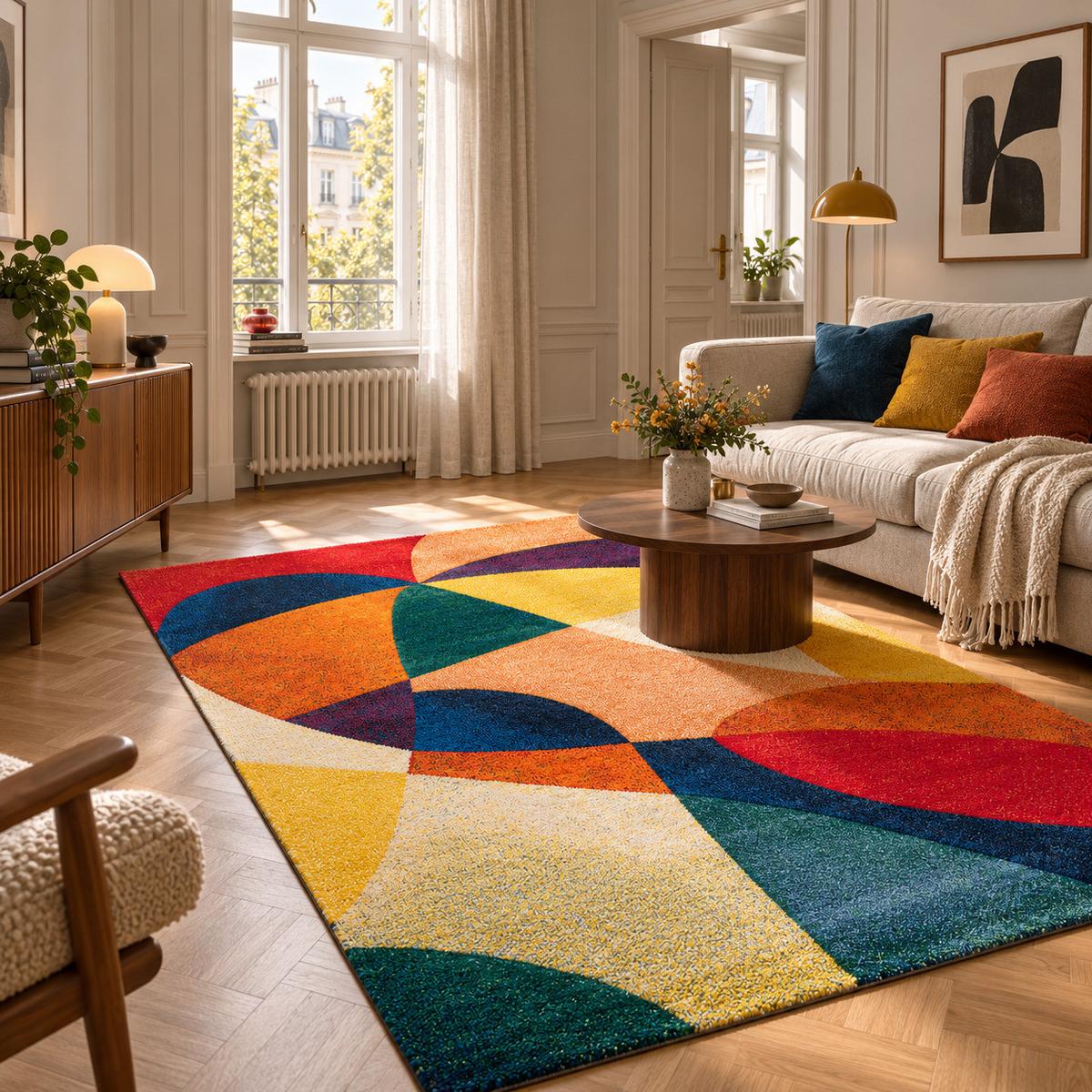 DESIGNER TEPPICH MAUI MODERN - Multicolor, Textil (140/200cm) - Pergamon