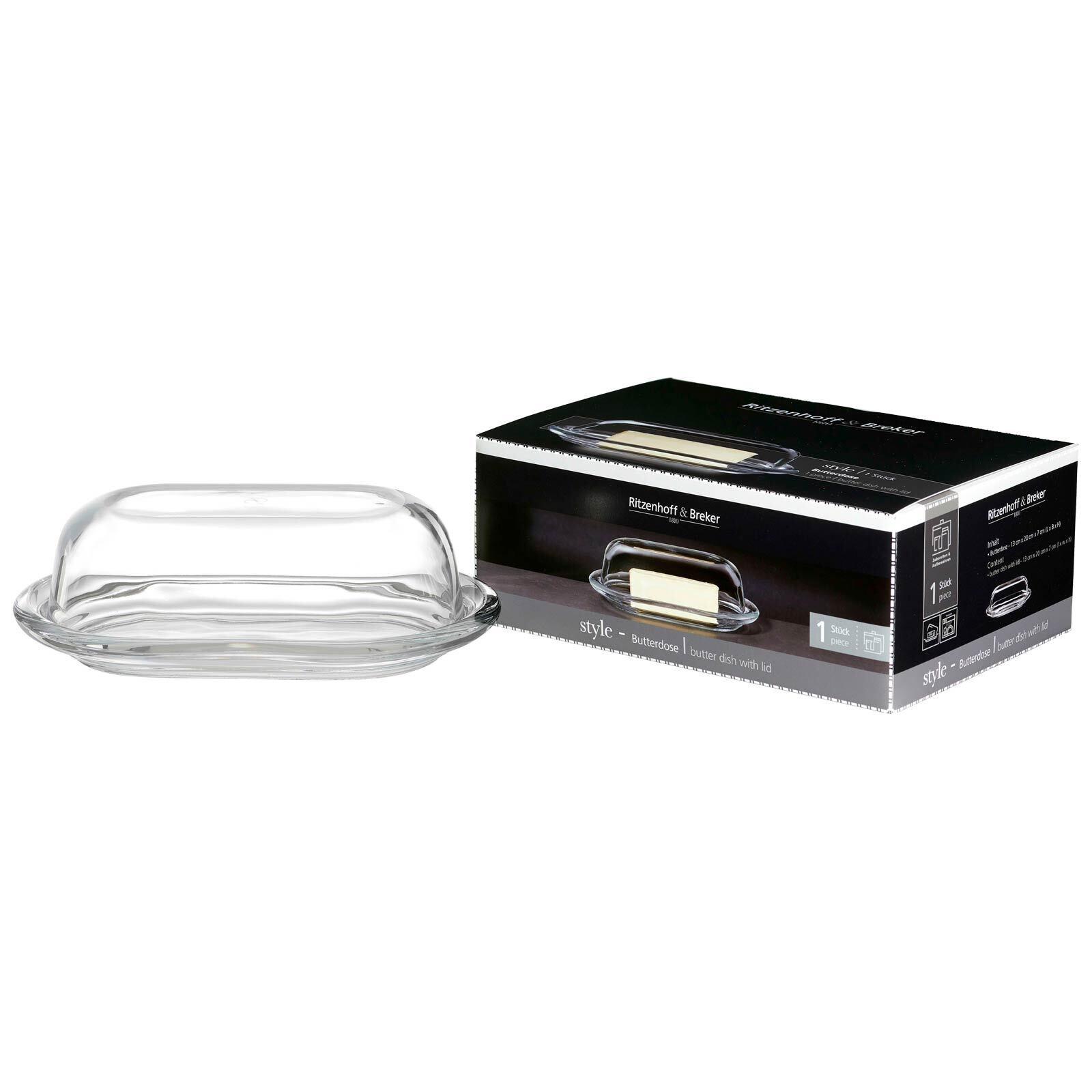 BUTTERDOSE Style transparent 20 x 14 cm - Transparent, Glas (14/8/20cm) - Ritzenhoff Breker