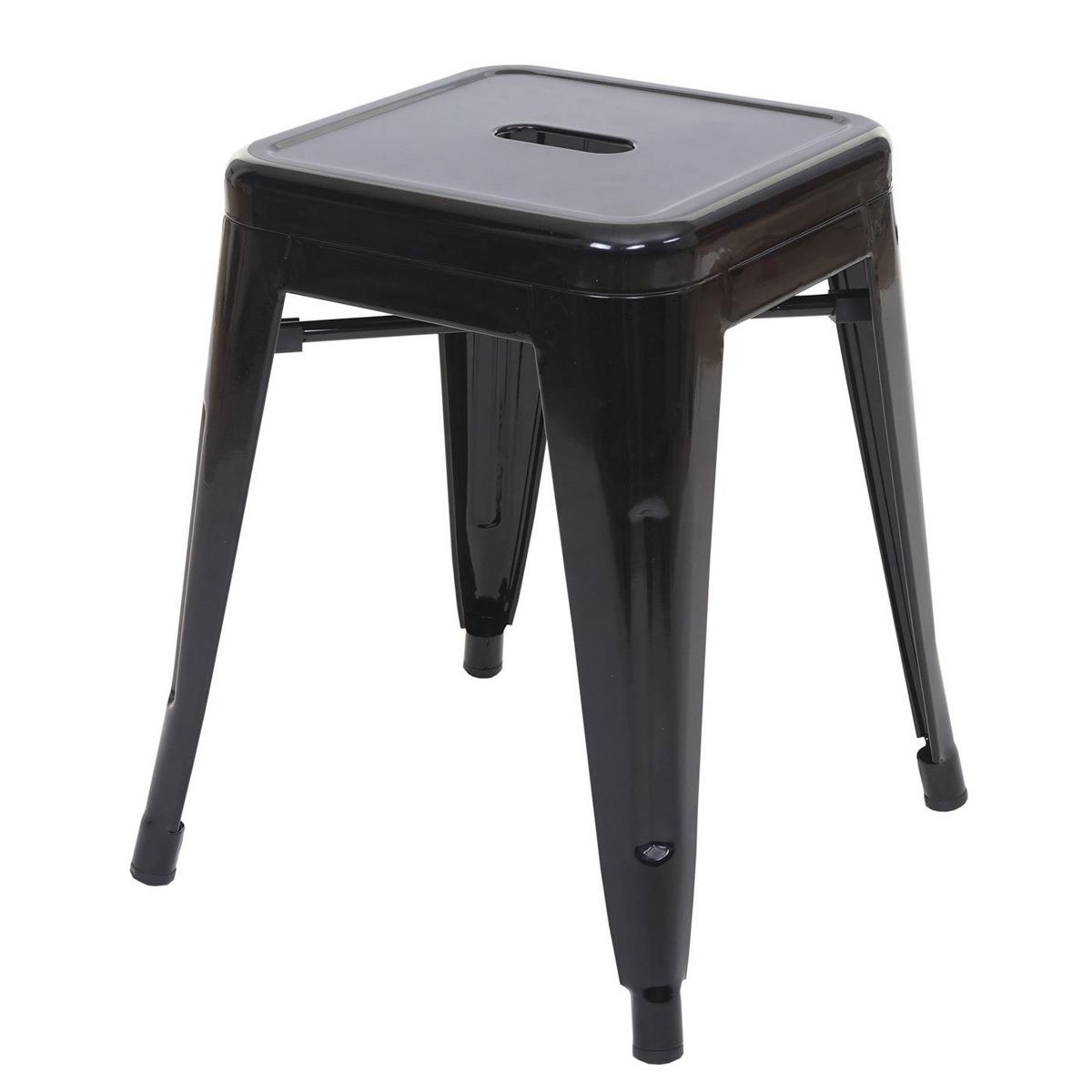 HOCKER METALL Schwarz - Schwarz, Metall (39/46/39cm) - MCW