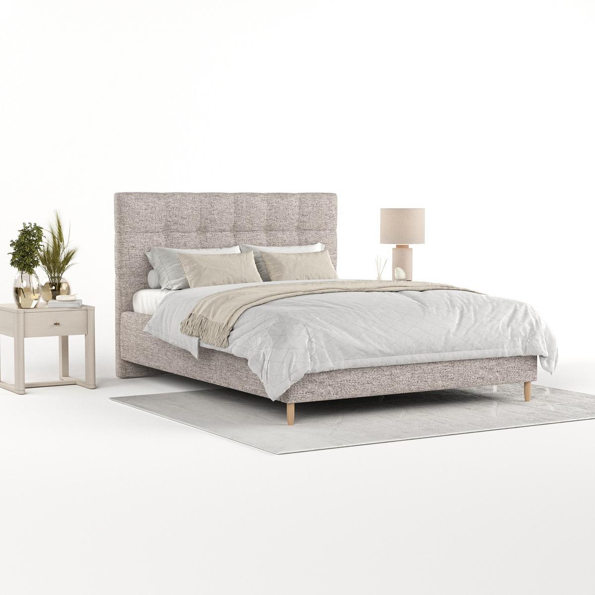 POLSTERBETT Cora 120/200 cm Beige im Neve Stoff - Beige/Naturfarben, Holz/Holzwerkstoff (120/200cm) - AltaBeds