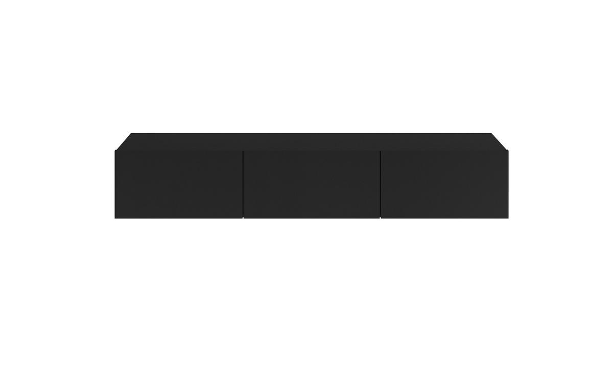 LOWBOARD Dallas 180/29,6/35 cm - Schwarz, Holzwerkstoff (180/30/35cm) - RAUMHIRSCH FURNITURE