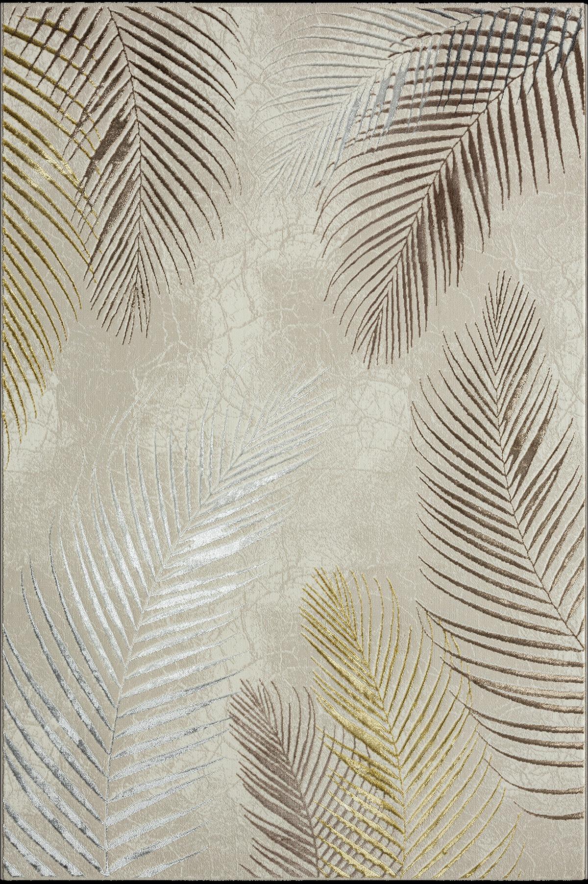 KURZFLORTEPPICH Floral KAVALA Polyester Creme 160 x 230 cm - Beige, Textil (160/230cm) - KADIMA DESIGN