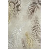TEPPICHLÄUFER Floral KAVALA Polyester Creme 80 x 150 cm - Beige, Textil (80/150cm) - KADIMA DESIGN