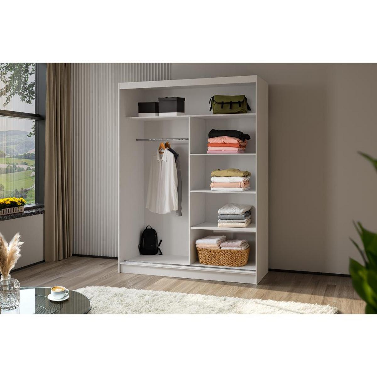 SCHWEBETÜRENSCHRANK Mario 160/216/61 graphit - Graphitfarben, Holzwerkstoff (160/216/61cm) - Beautysofa