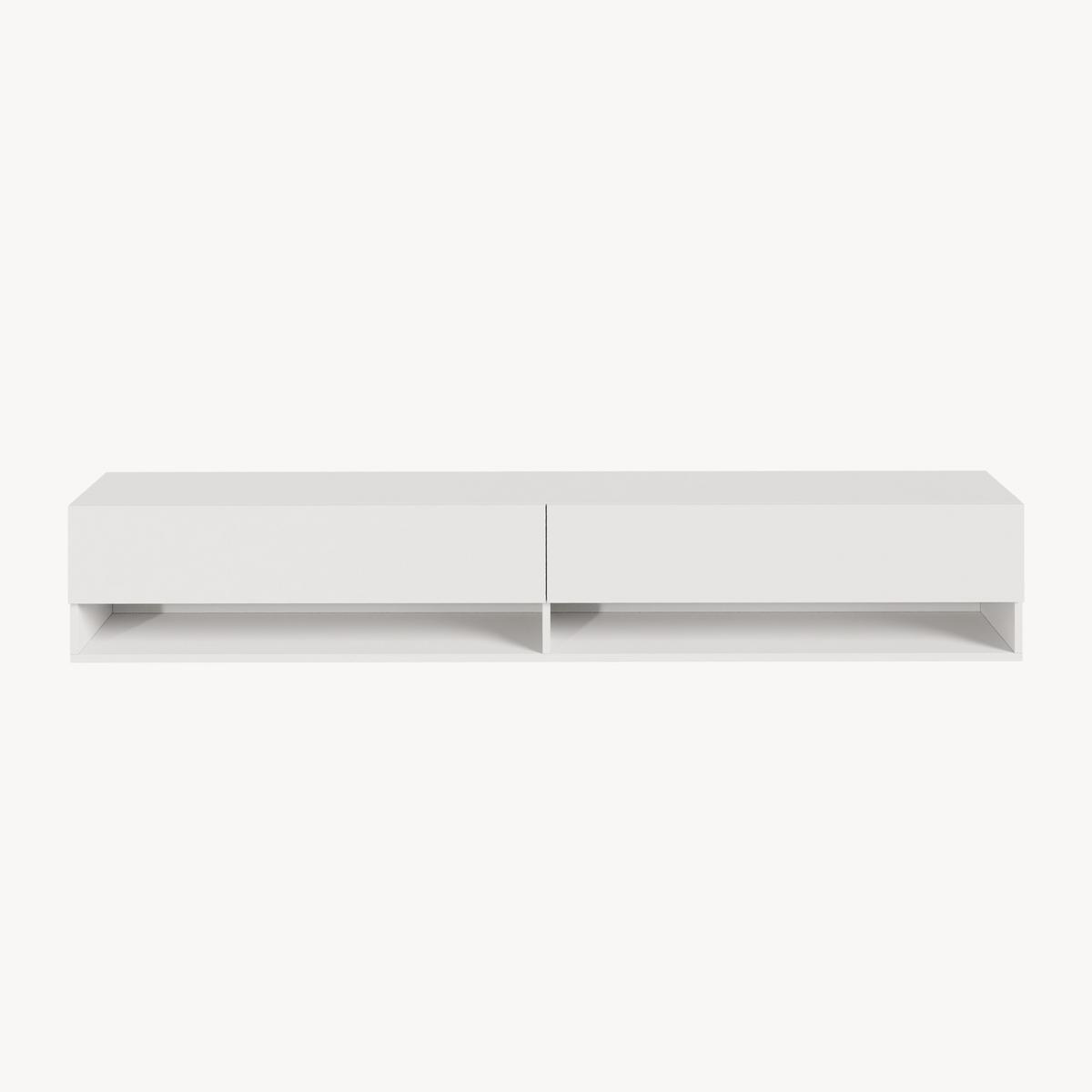 HÄNGELOWBOARD Halmstad - Weiß, Holzwerkstoff (180/30/31cm) - [en.casa]