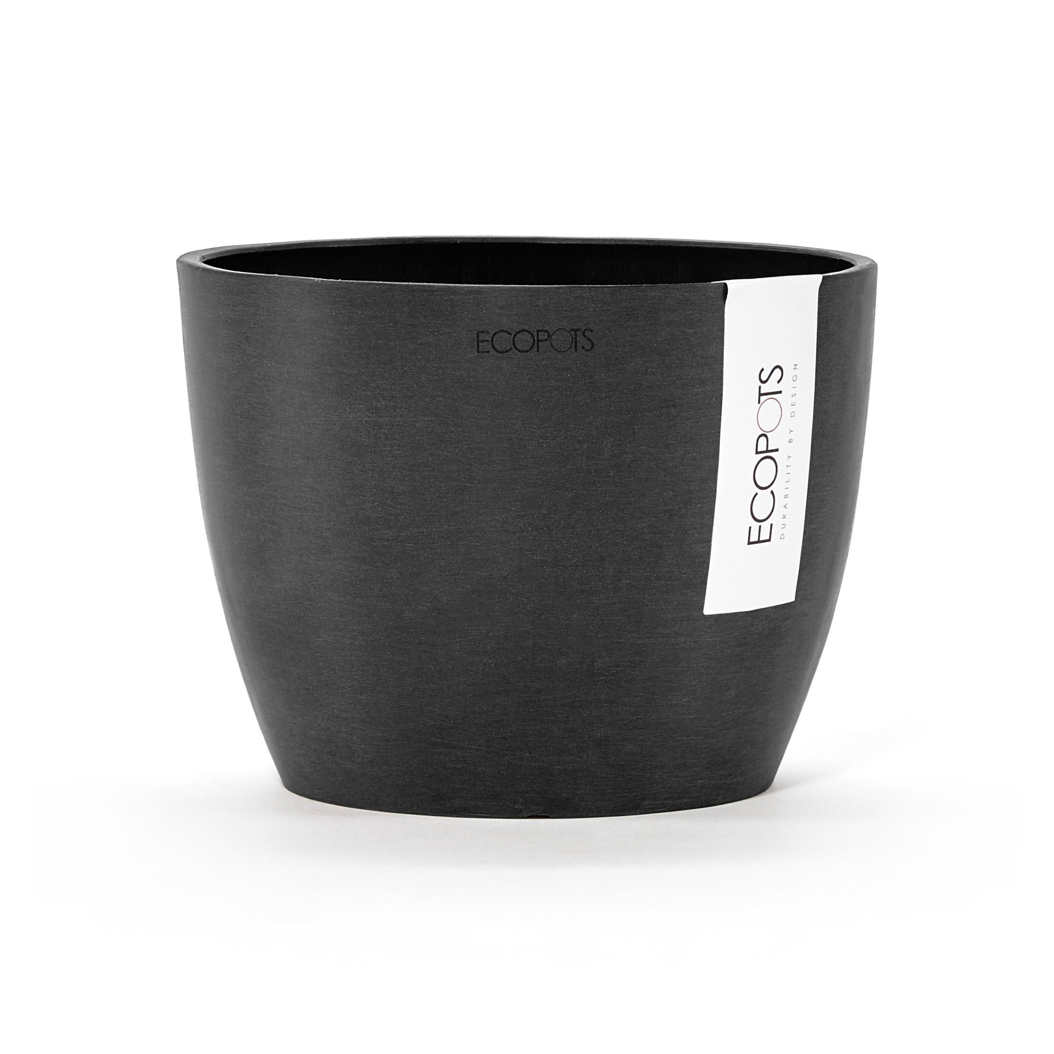 BLUMENTOPF Stockholm Mini 16,2/12 cm Dunkelgrau - Dunkelgrau, Kunststoff (16.2/12cm) - Ecopots