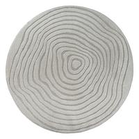TEPPICH Kurzflor CETINA Gestreift Polypropylen-Polyester Grau 160 x 160 cm - Grau, Textil (160/160cm) - KADIMA DESIGN