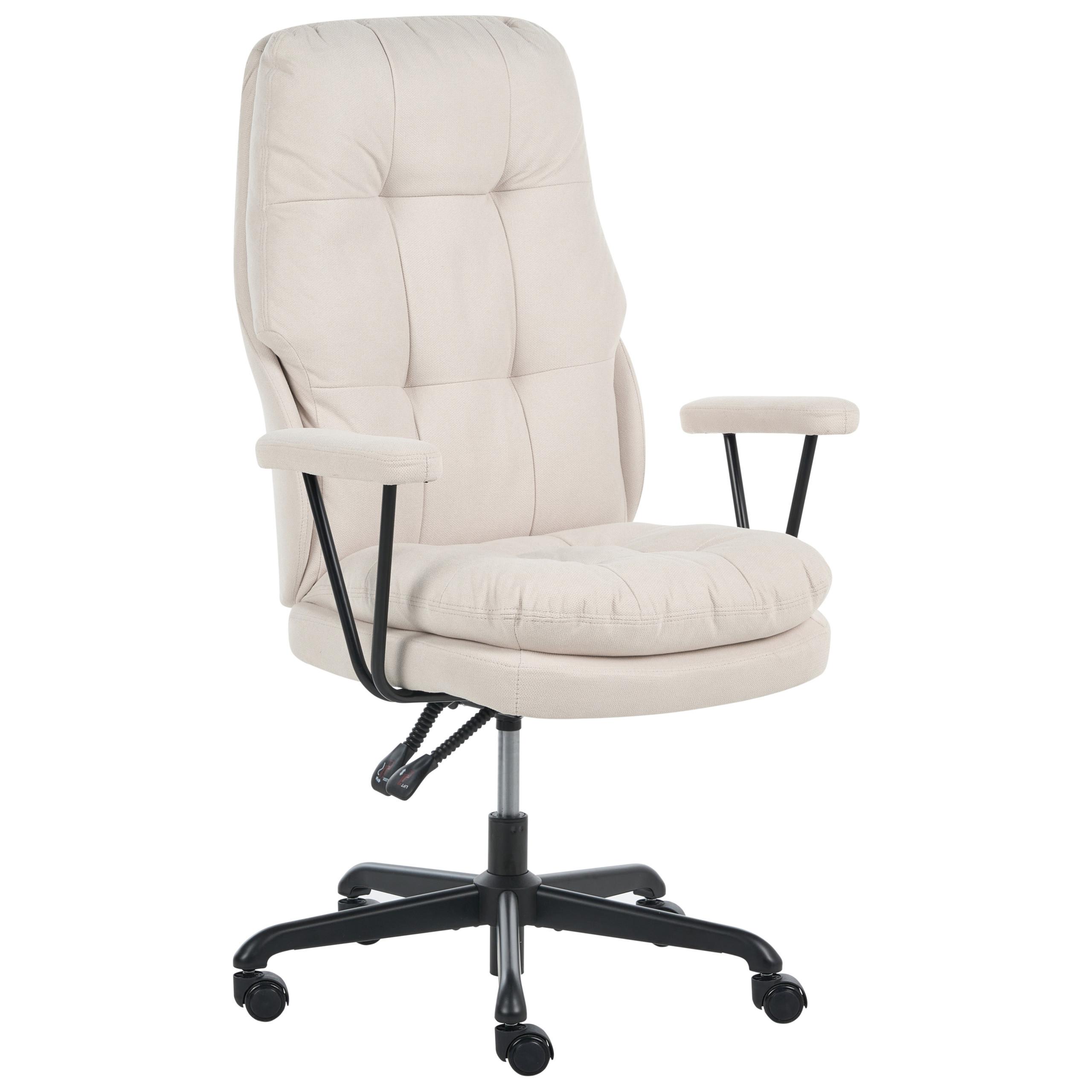 BÜROSTUHL Stoff Cremeweiß Melocush - Creme, Textil (75/106/66cm) - Beliani