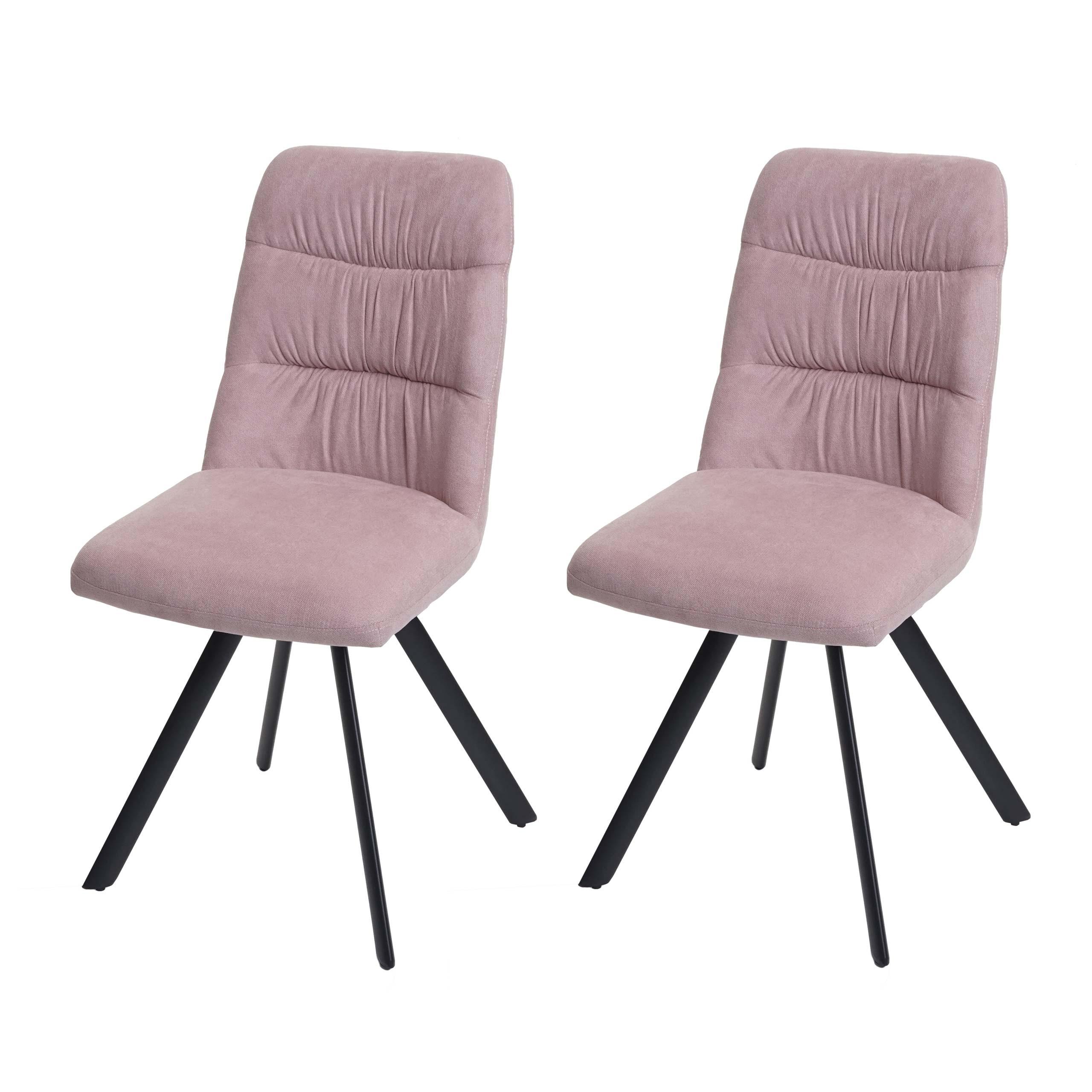 ESSZIMMERSTUHL Altrosa 2er-Set - Altrosa/Rosa, Textil (45/94/45cm) - MCW