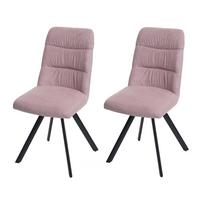 ESSZIMMERSTUHL Altrosa 2er-Set - Altrosa/Rosa, Textil (45/94/45cm) - MCW