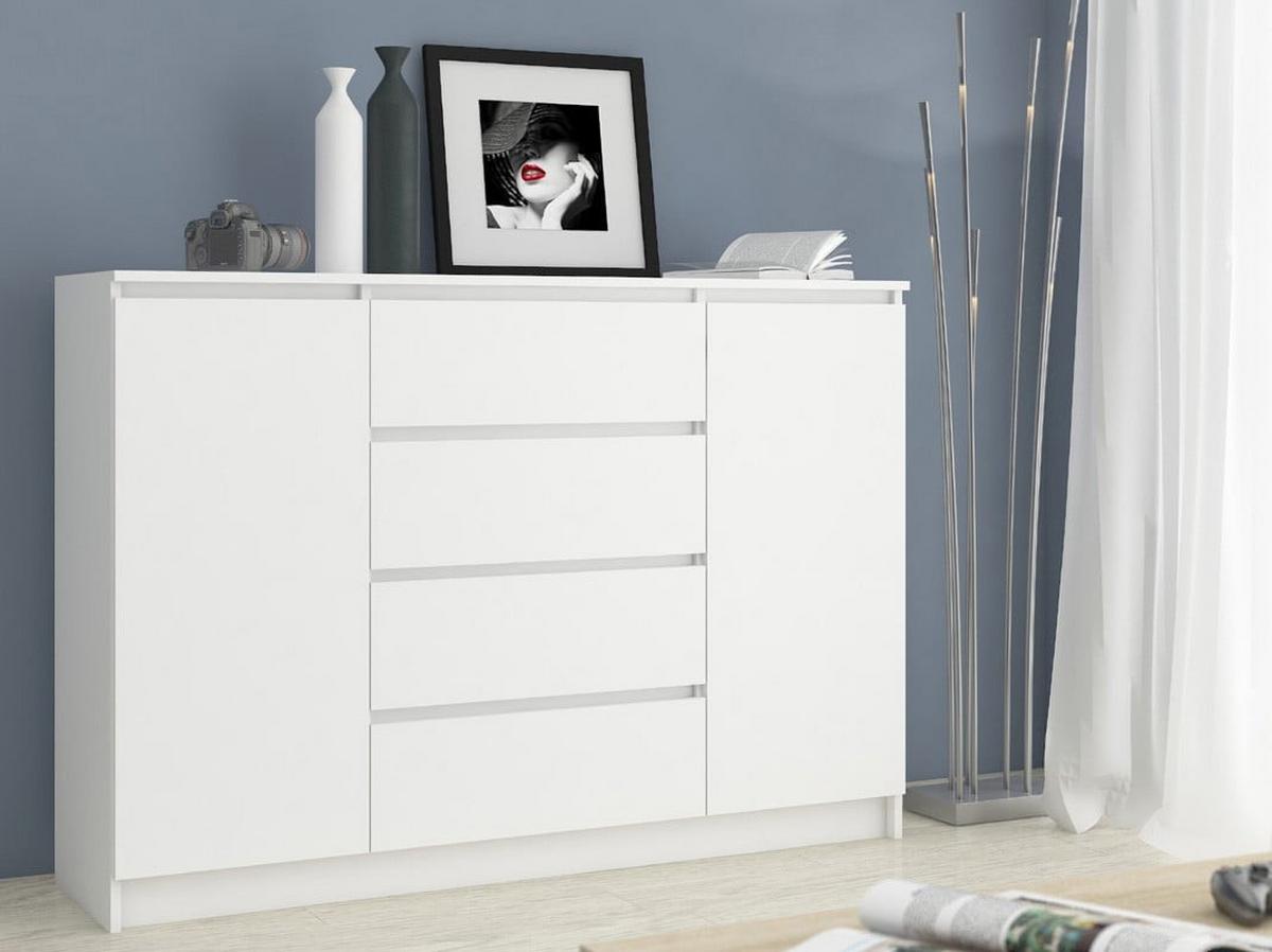 KOMMODE Weiß 99/160/40 - Weiß, Holzwerkstoff (160/99/40cm) - RAUMHIRSCH FURNITURE